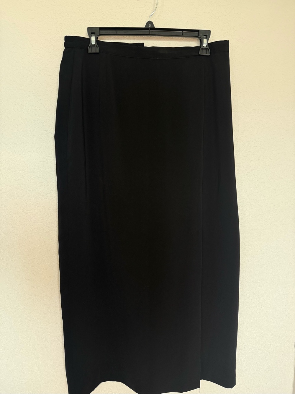 Norton McNaughton Classics Black Wrap Midi Skirt Size 12 Career Office